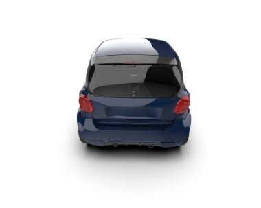 Modern araba beyaz arka planda izole edilmiş. 3d resimleme