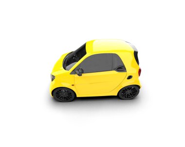 Modern araba beyaz arka planda izole edilmiş. 3d resimleme