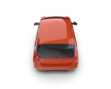 Modern araba beyaz arka planda izole edilmiş. 3d resimleme