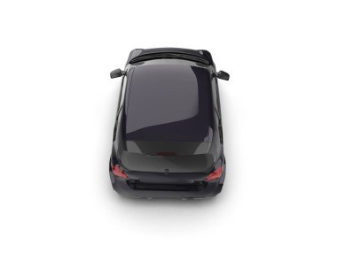 Modern araba beyaz arka planda izole edilmiş. 3d resimleme