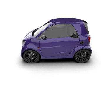 Modern araba beyaz arka planda izole edilmiş. 3d resimleme