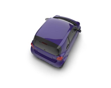 Modern araba beyaz arka planda izole edilmiş. 3d resimleme