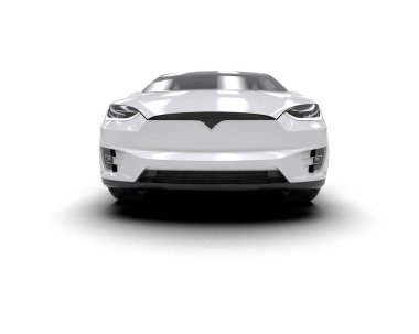 Modern araba beyaz arka planda izole edilmiş. 3d resimleme