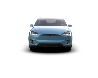 Modern araba beyaz arka planda izole edilmiş. 3d resimleme