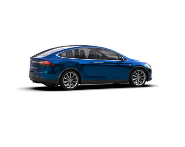 Modern araba beyaz arka planda izole edilmiş. 3d resimleme