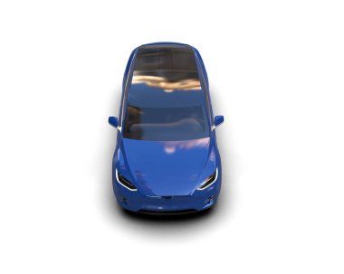 Modern araba beyaz arka planda izole edilmiş. 3d resimleme