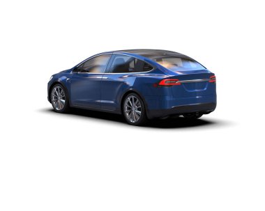 Modern araba beyaz arka planda izole edilmiş. 3d resimleme