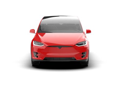 Modern araba beyaz arka planda izole edilmiş. 3d resimleme