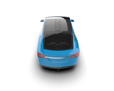 Modern araba beyaz arka planda izole edilmiş. 3d resimleme