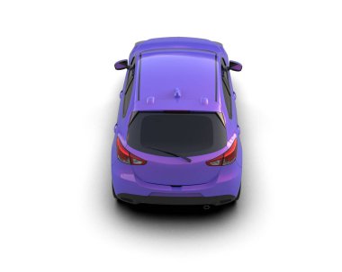 Modern araba beyaz arka planda izole edilmiş. 3d resimleme