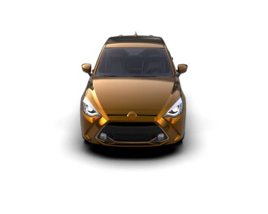 Modern araba beyaz arka planda izole edilmiş. 3d resimleme