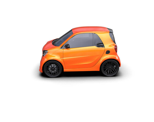 Modern Car isolated on white background. 3d rendering illustration