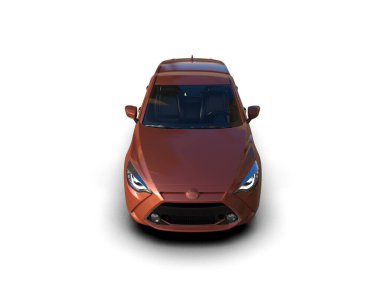 Modern araba beyaz arka planda izole edilmiş. 3d resimleme