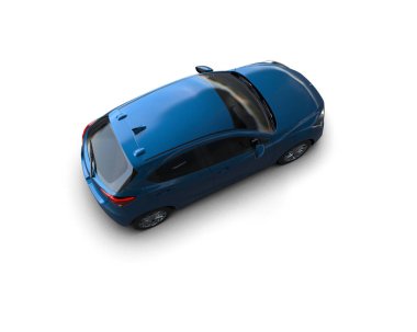 Modern araba beyaz arka planda izole edilmiş. 3d resimleme