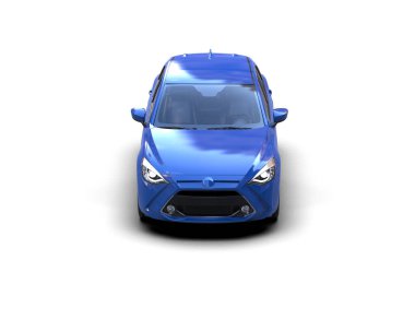 Modern araba beyaz arka planda izole edilmiş. 3d resimleme