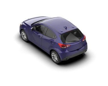 Modern araba beyaz arka planda izole edilmiş. 3d resimleme