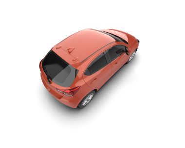 Modern araba beyaz arka planda izole edilmiş. 3d resimleme