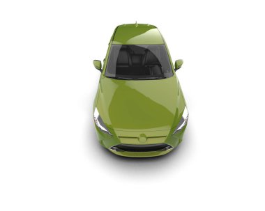 Modern araba beyaz arka planda izole edilmiş. 3d resimleme