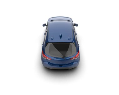 Modern araba beyaz arka planda izole edilmiş. 3d resimleme