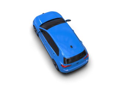 Modern araba beyaz arka planda izole edilmiş. 3d resimleme