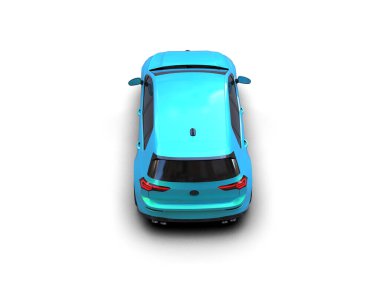 Modern araba beyaz arka planda izole edilmiş. 3d resimleme