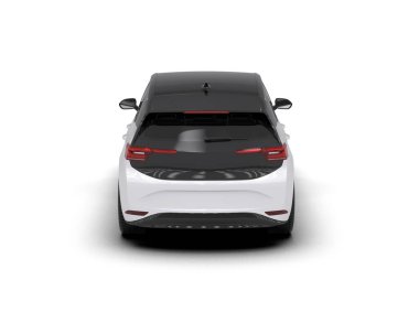 Modern araba arka planda izole edilmiş. 3d resimleme