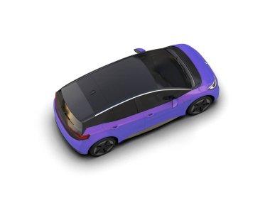 Modern araba arka planda izole edilmiş. 3d resimleme
