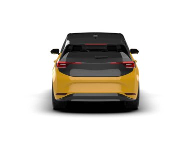 Modern araba beyaz arka planda izole edilmiş. 3d resimleme