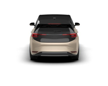 Modern araba beyaz arka planda izole edilmiş. 3d resimleme