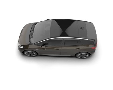 Modern araba beyaz arka planda izole edilmiş. 3d resimleme