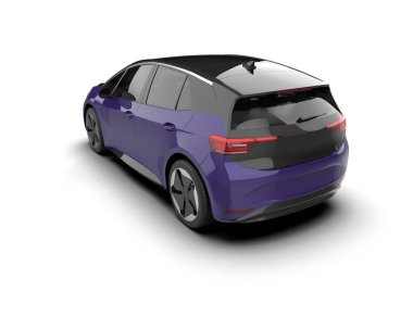 Modern araba beyaz arka planda izole edilmiş. 3d resimleme