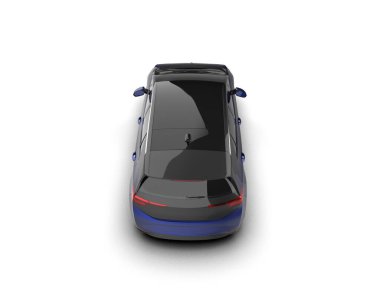 Modern araba beyaz arka planda izole edilmiş. 3d resimleme