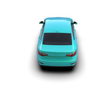 Modern araba beyaz arka planda izole edilmiş. 3d resimleme