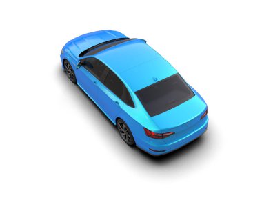 Modern araba beyaz arka planda izole edilmiş. 3d resimleme