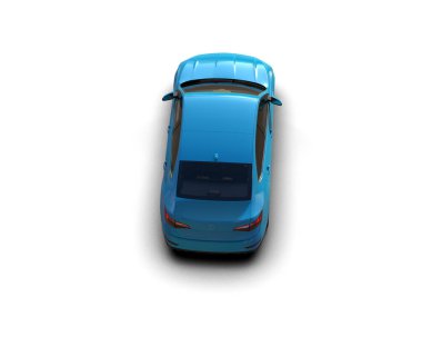 Modern araba beyaz arka planda izole edilmiş. 3d resimleme