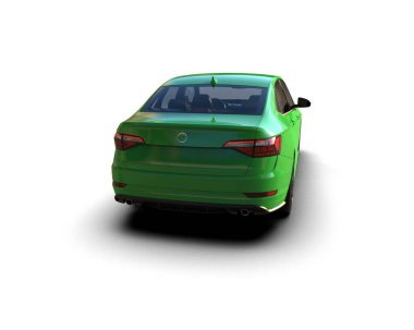 modern araba beyaz arkaplanda izole edildi