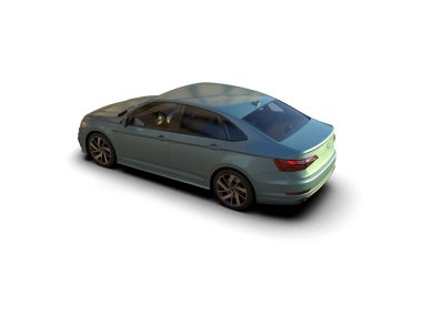 modern araba beyaz arkaplanda izole edildi