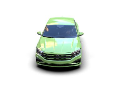 modern araba beyaz arkaplanda izole edildi