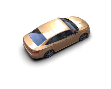 modern araba beyaz arkaplanda izole edildi