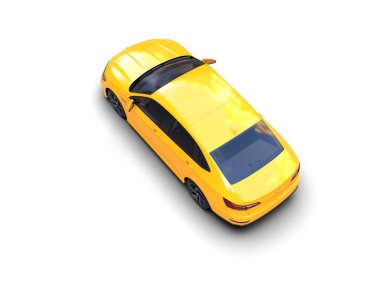 modern araba beyaz arkaplanda izole edildi