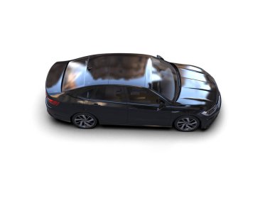 modern araba beyaz arkaplanda izole edildi