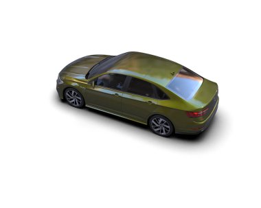 modern araba beyaz arkaplanda izole edildi