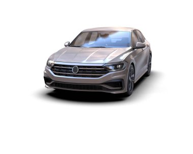 modern araba beyaz arkaplanda izole edildi