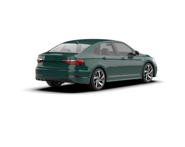 modern araba beyaz arkaplanda izole edildi