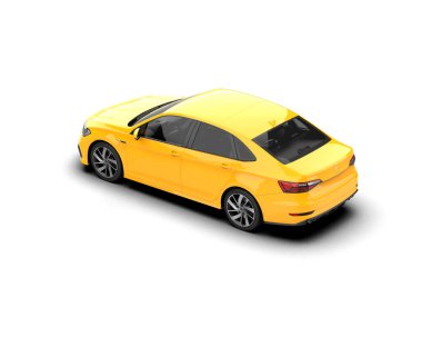 modern araba beyaz arkaplanda izole edildi