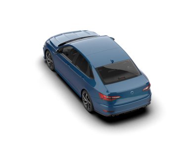 modern araba beyaz arkaplanda izole edildi