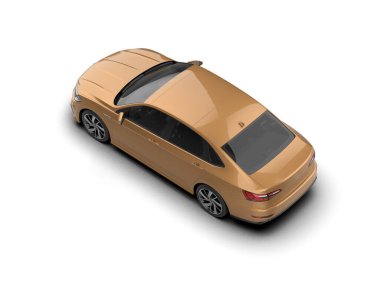 modern araba beyaz arkaplanda izole edildi