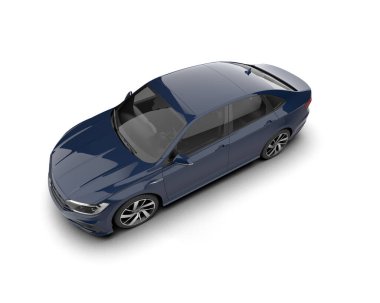 modern araba beyaz arkaplanda izole edildi