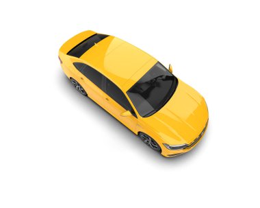 modern araba beyaz arkaplanda izole edildi