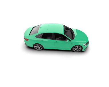 modern araba beyaz arkaplanda izole edildi